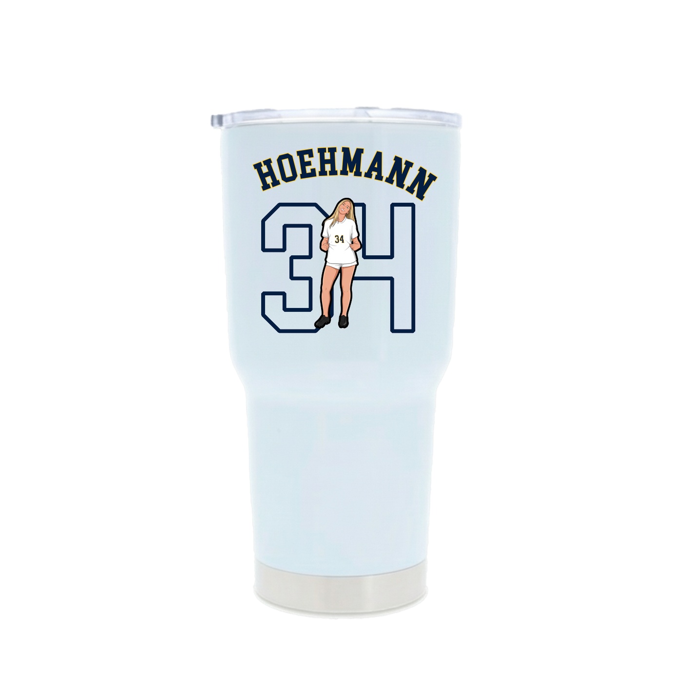 30oz Stainless Steel Tumbler — Shirsey Arch in White