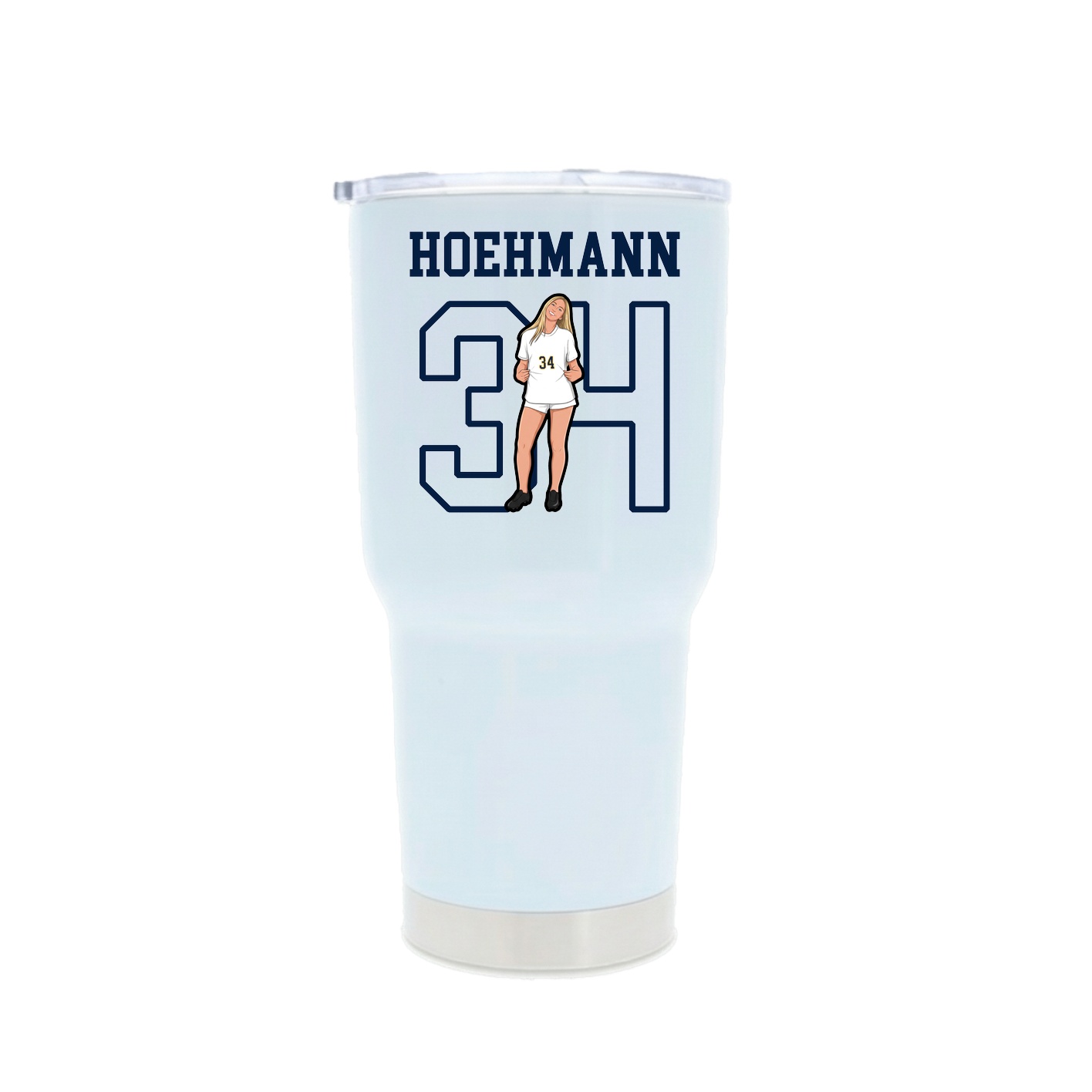 30oz Stainless Steel Tumbler — Shirsey in White