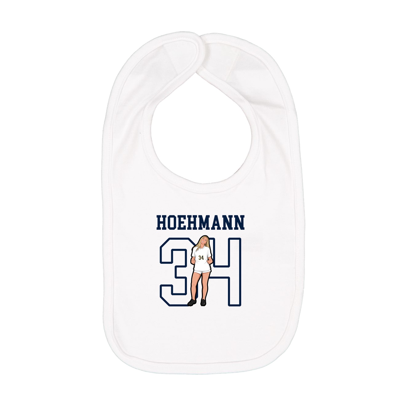 Infant Bib — Shirsey in White