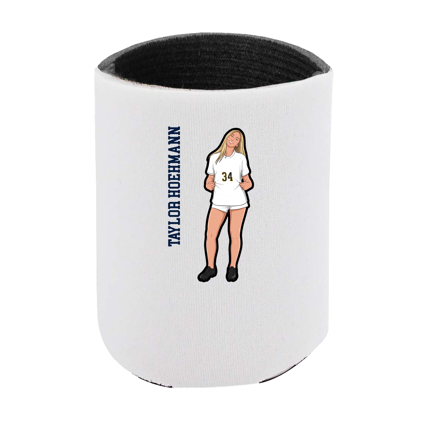 Can Holder — Name Vertical in White