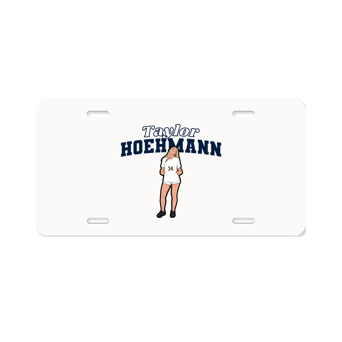 License Plate — Name Arch in Classic