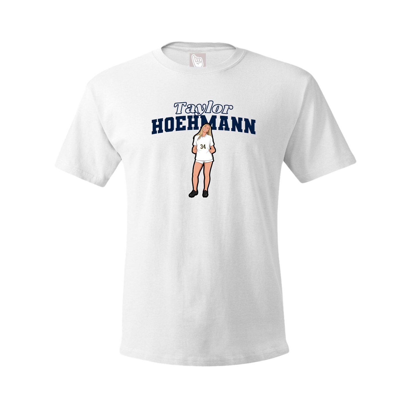 Youth Tee — Name Arch in White
