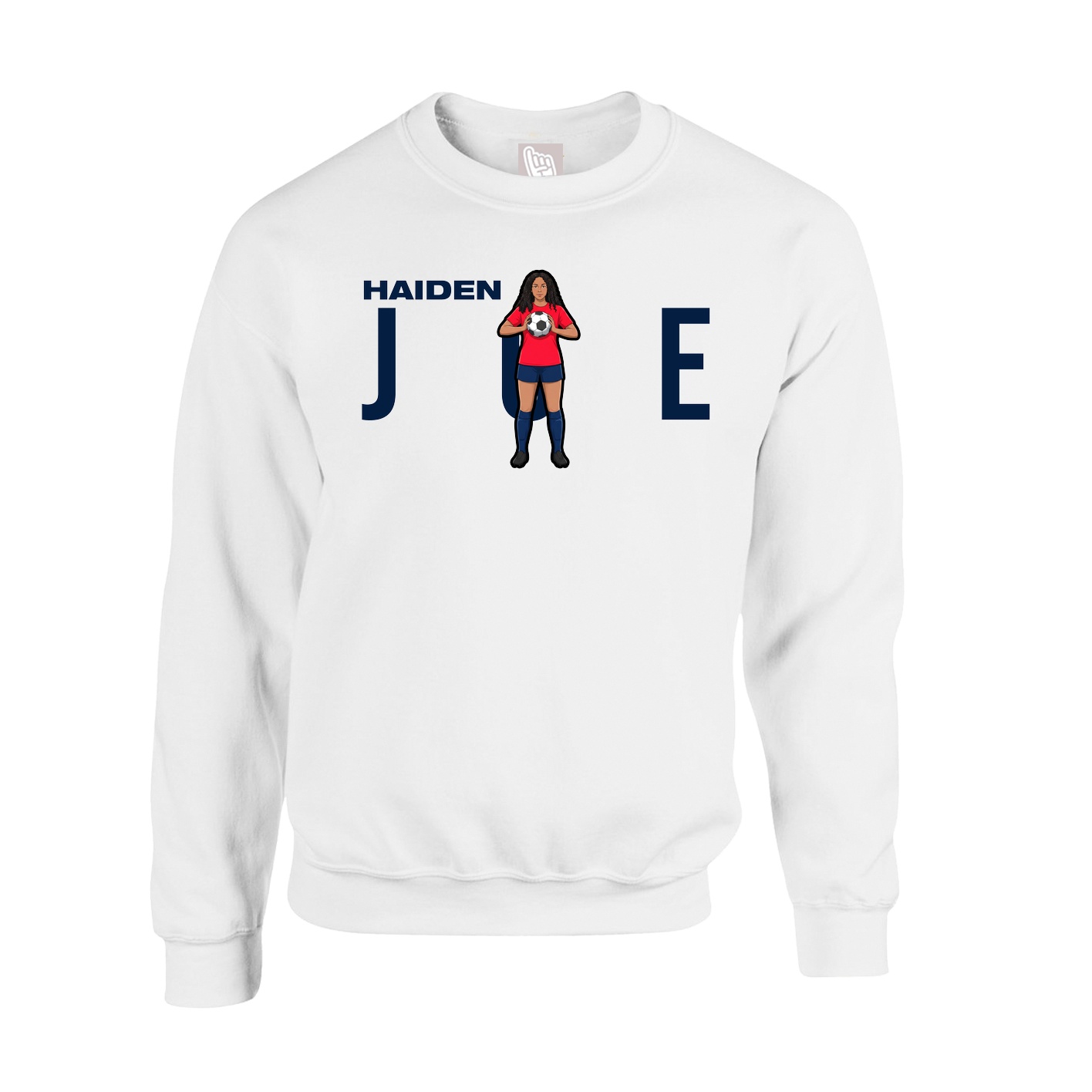 Fleece Crew — Player Name in White