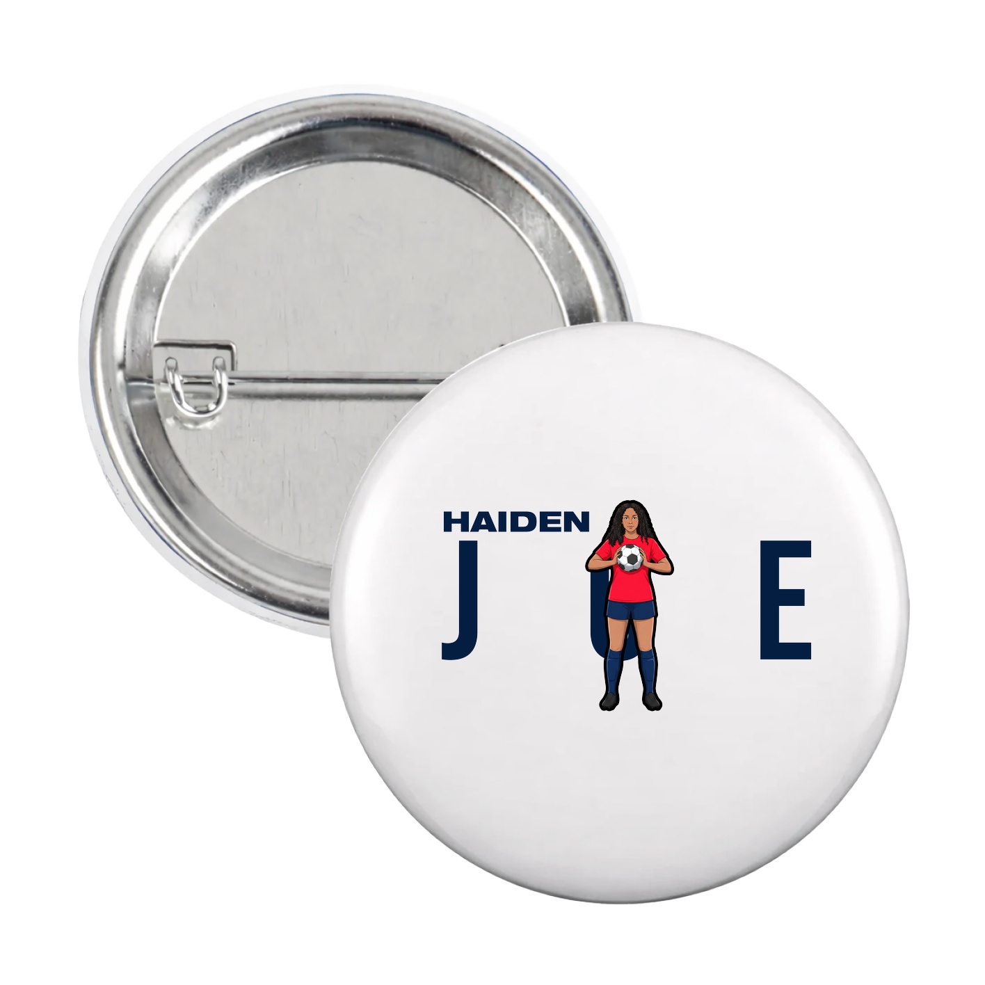 Game Day Button — Player Name in White