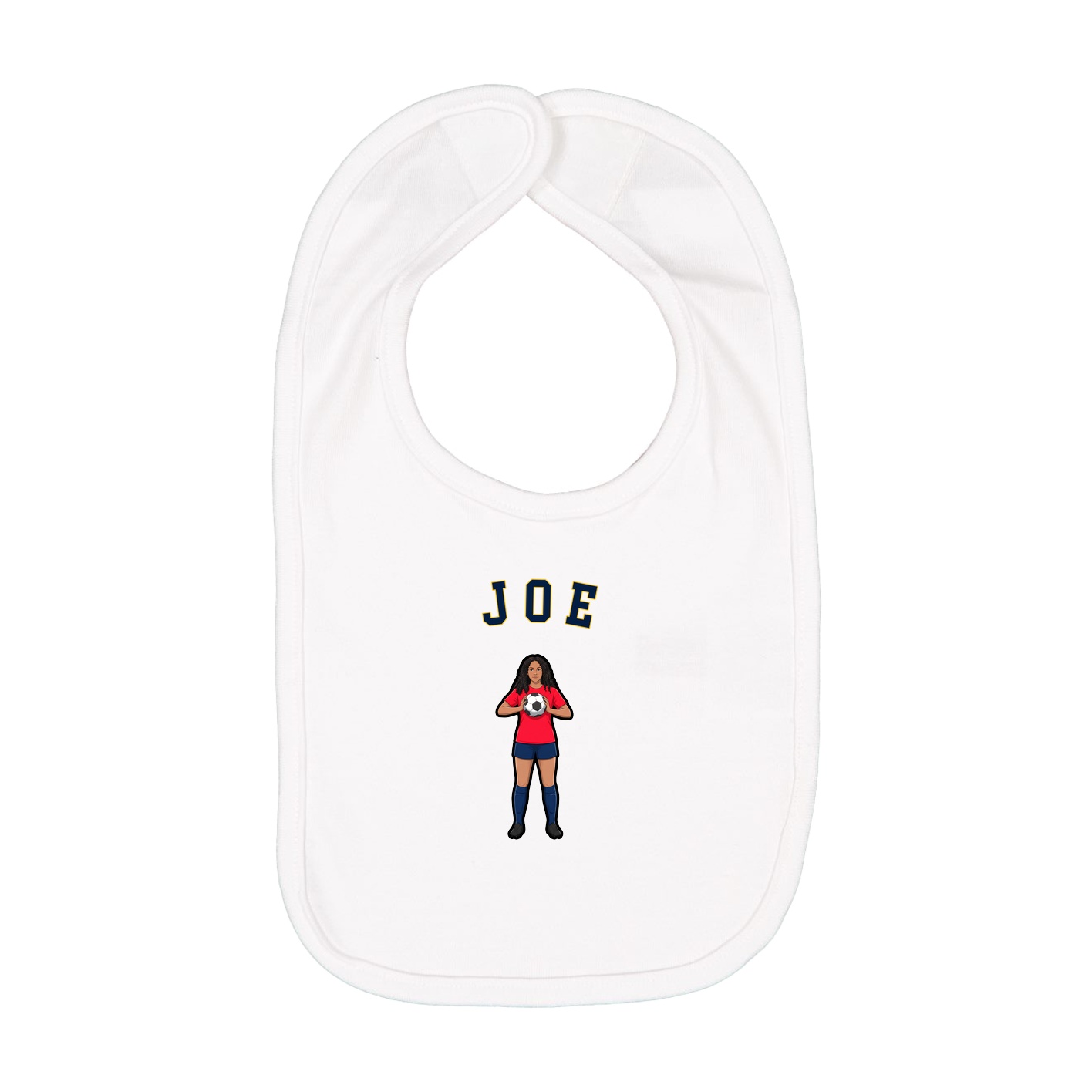 Infant Bib — Shirsey Arch in White