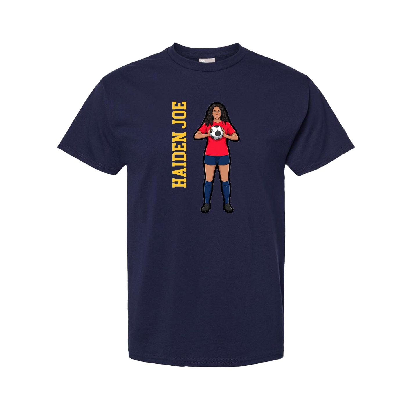 Youth Tee — Name Vertical in Navy