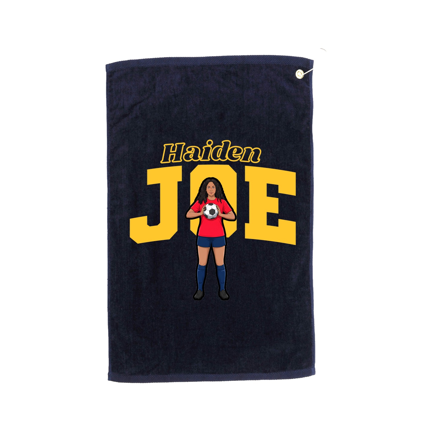 Golf Towel — Name Arch in Navy