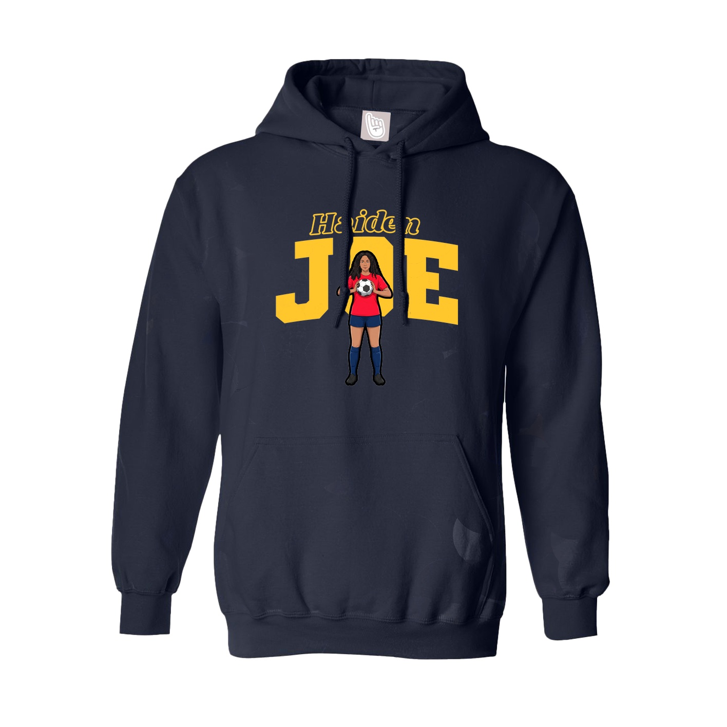 Youth Hoodie — Name Arch in Navy