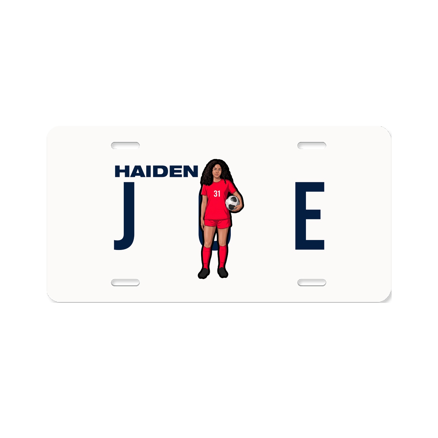 License Plate — Player Name in Classic