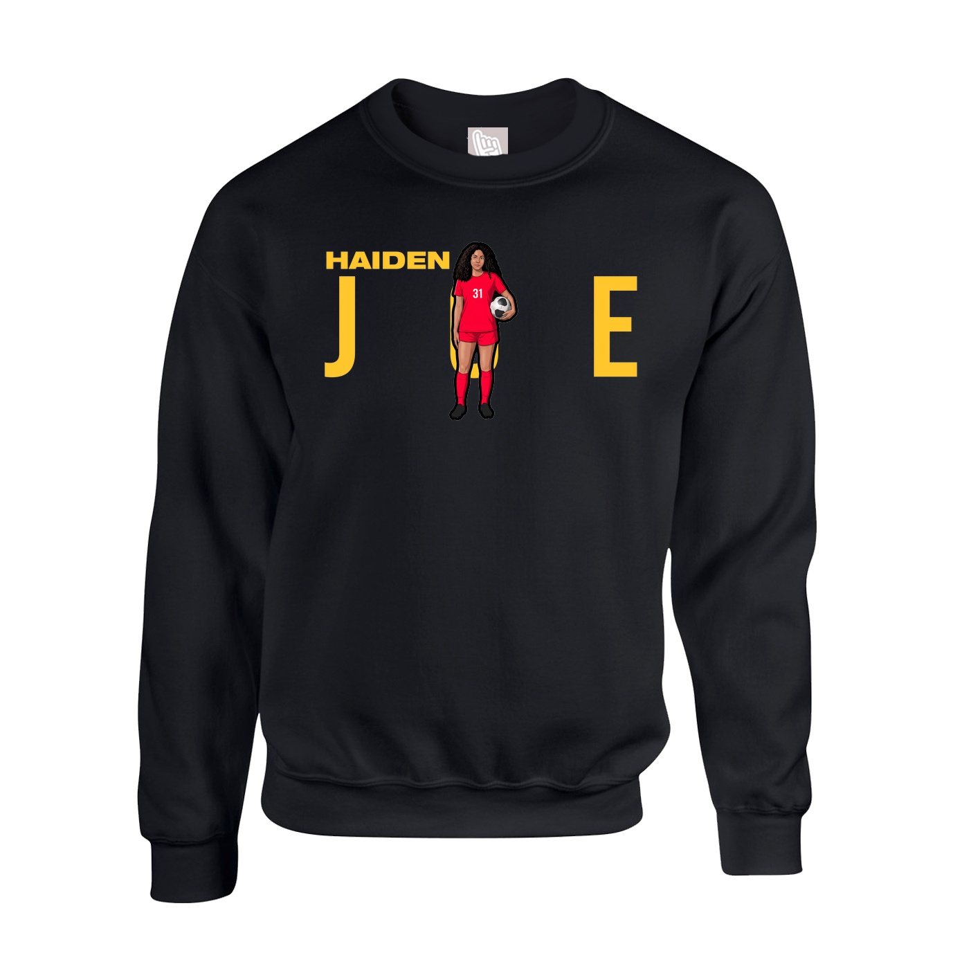 Fleece Crew — Player Name in Black