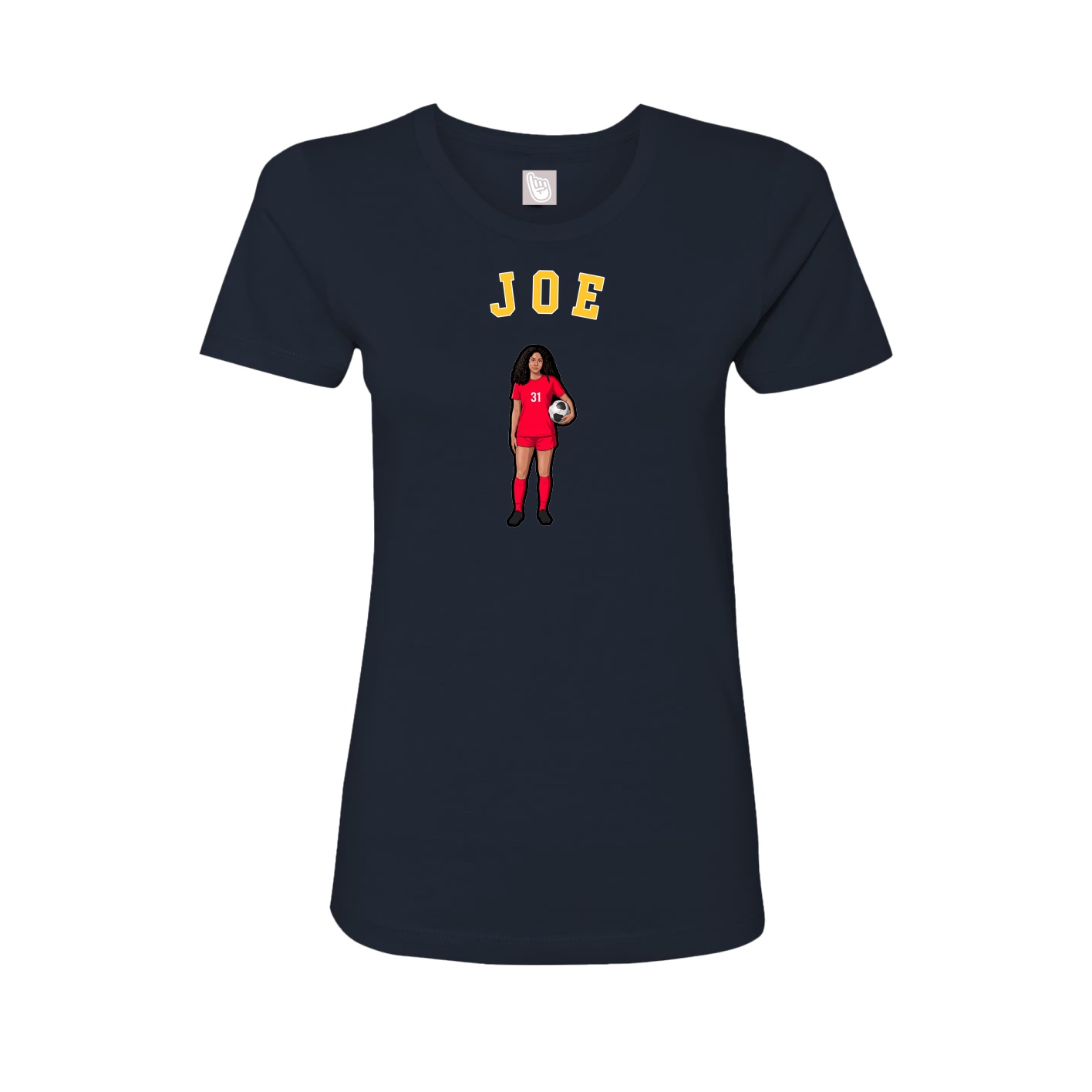 Fitted Women's Tee — Shirsey Arch in Navy
