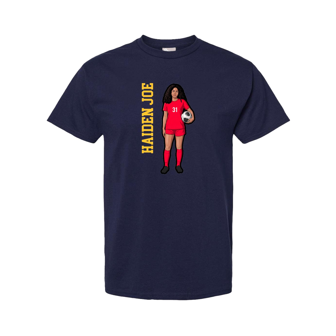 Tee — Name Vertical in Navy