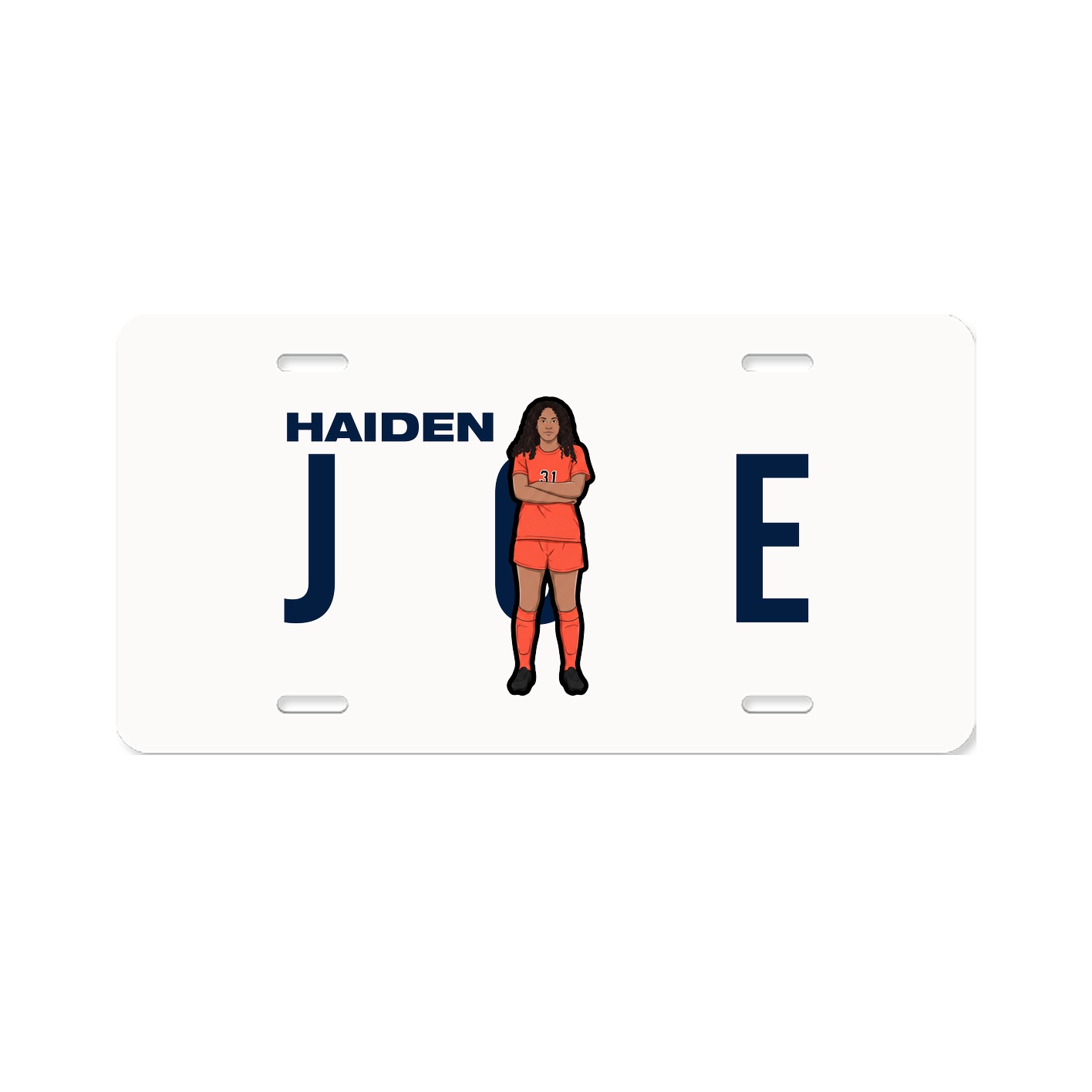 License Plate — Player Name in Classic
