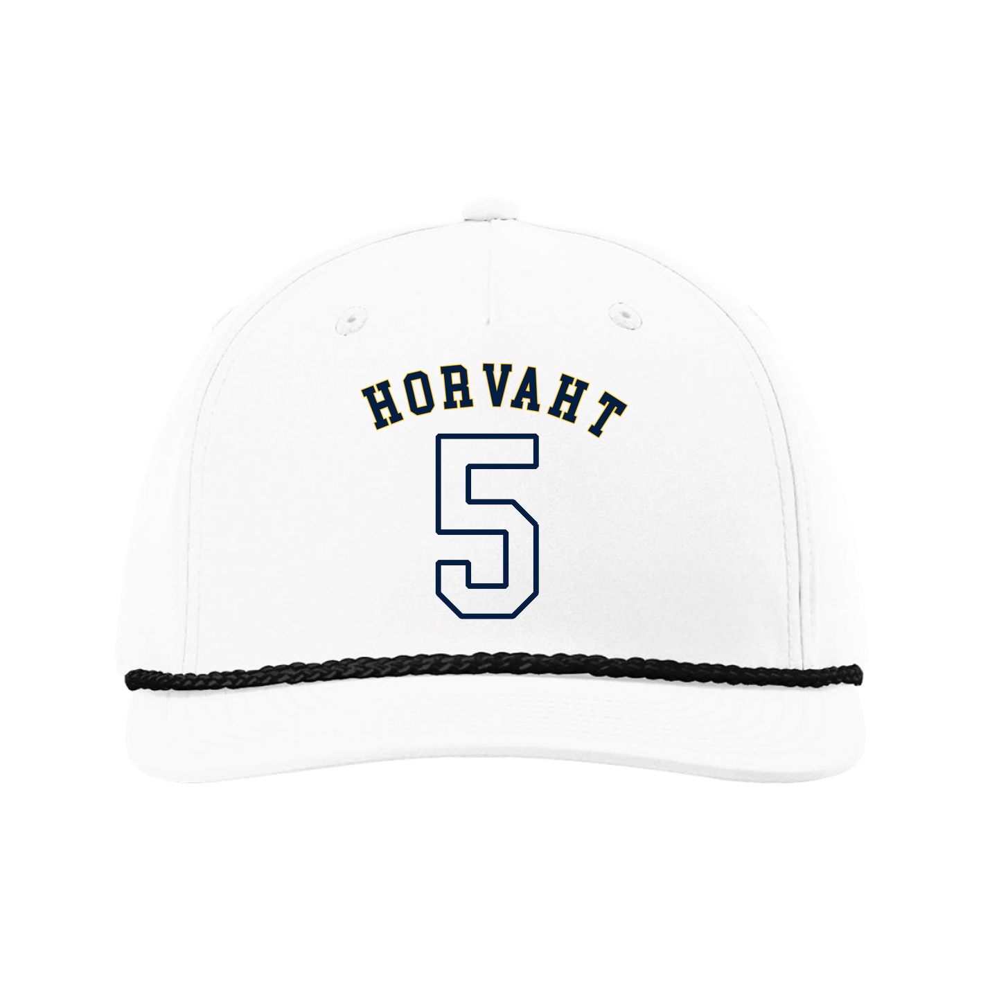 Five-Panel Classic Rope Cap — Shirsey Arch in White