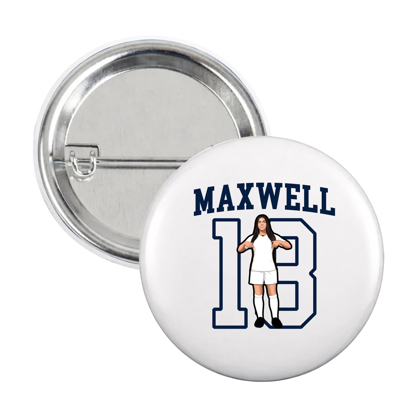 Game Day Button — Shirsey in White