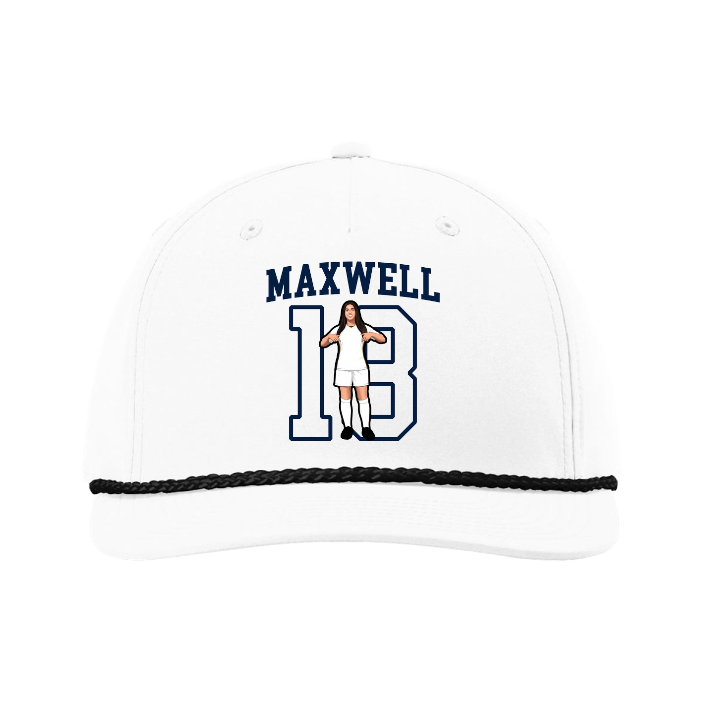Five-Panel Classic Rope Cap — Shirsey in White