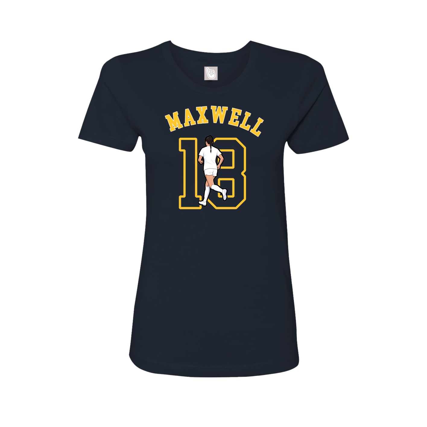 Fitted Women's Tee — Shirsey Arch in Navy
