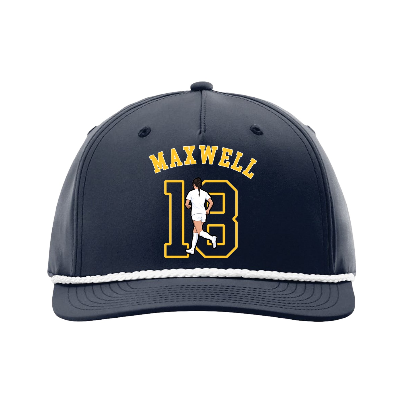 Five-Panel Classic Rope Cap — Shirsey Arch in Navy