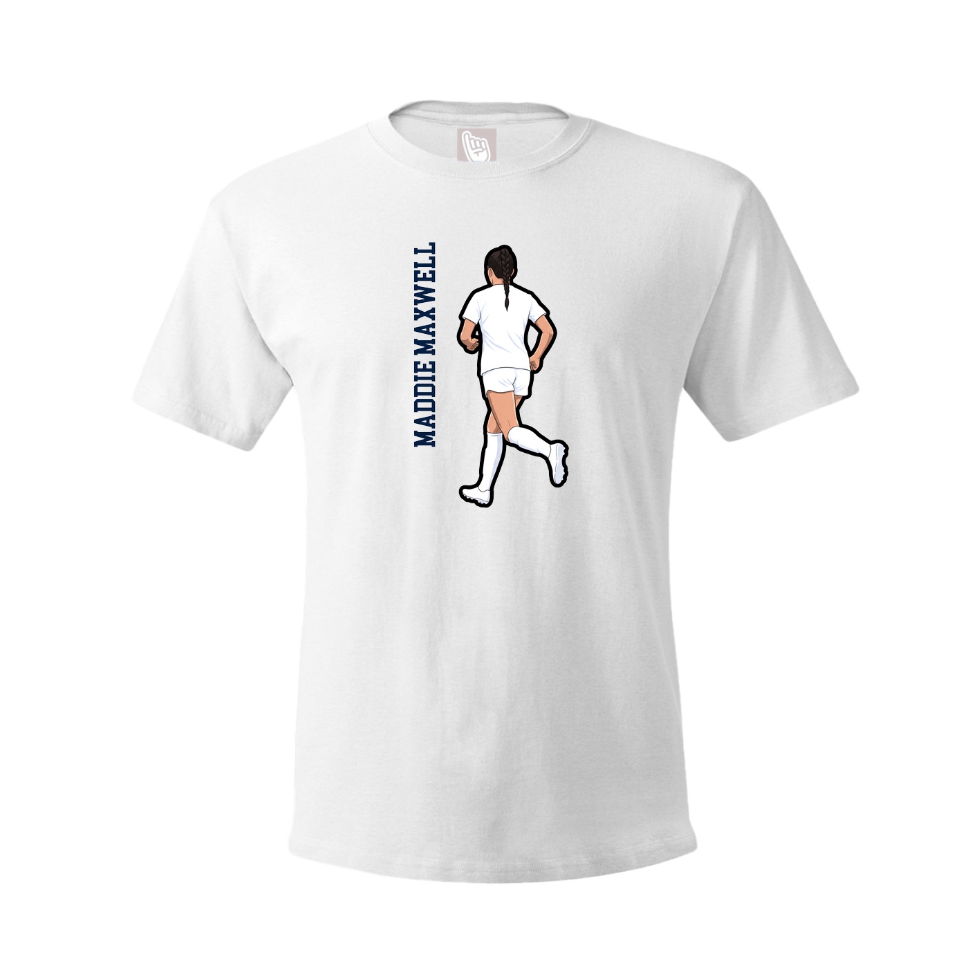 Tee — Name Vertical in White