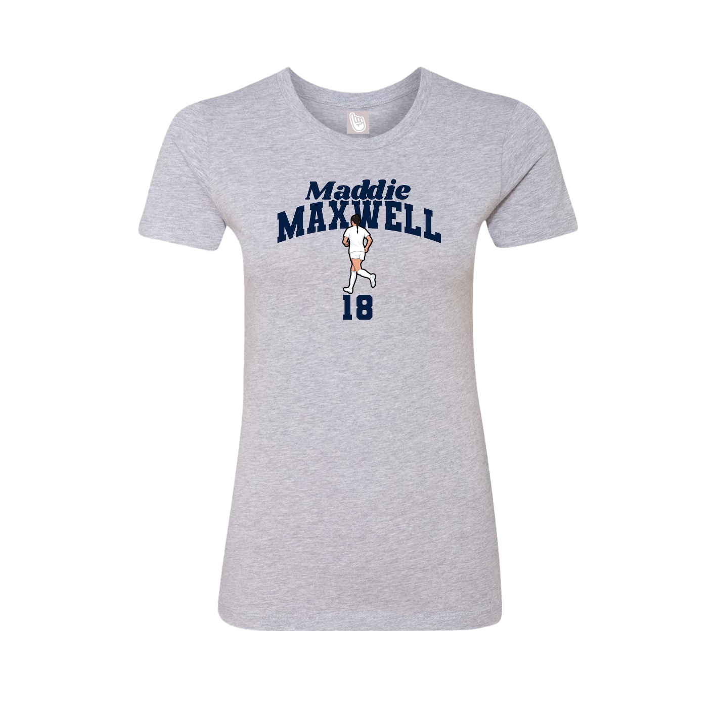 Fitted Women's Tee — Signature Arch in Grey