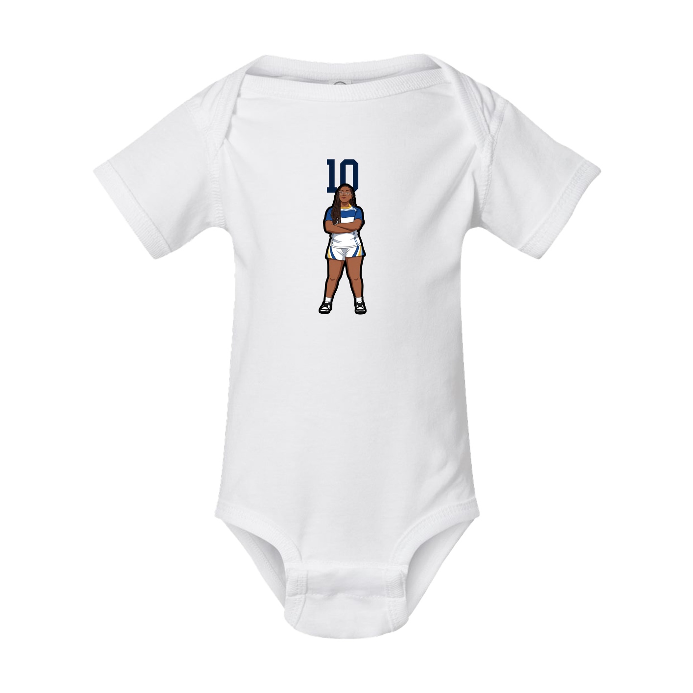 Baby Onesie — Number Top in White