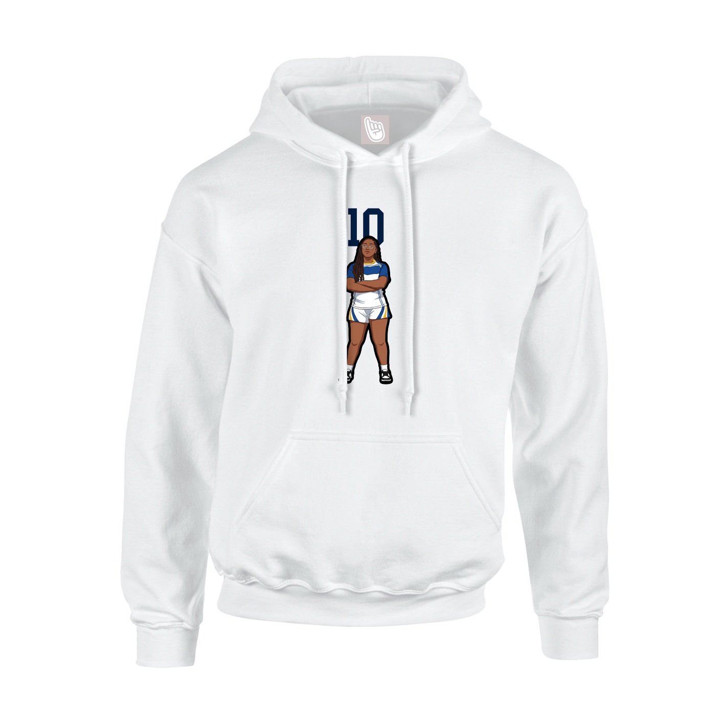 Hoodie — Number Top in White