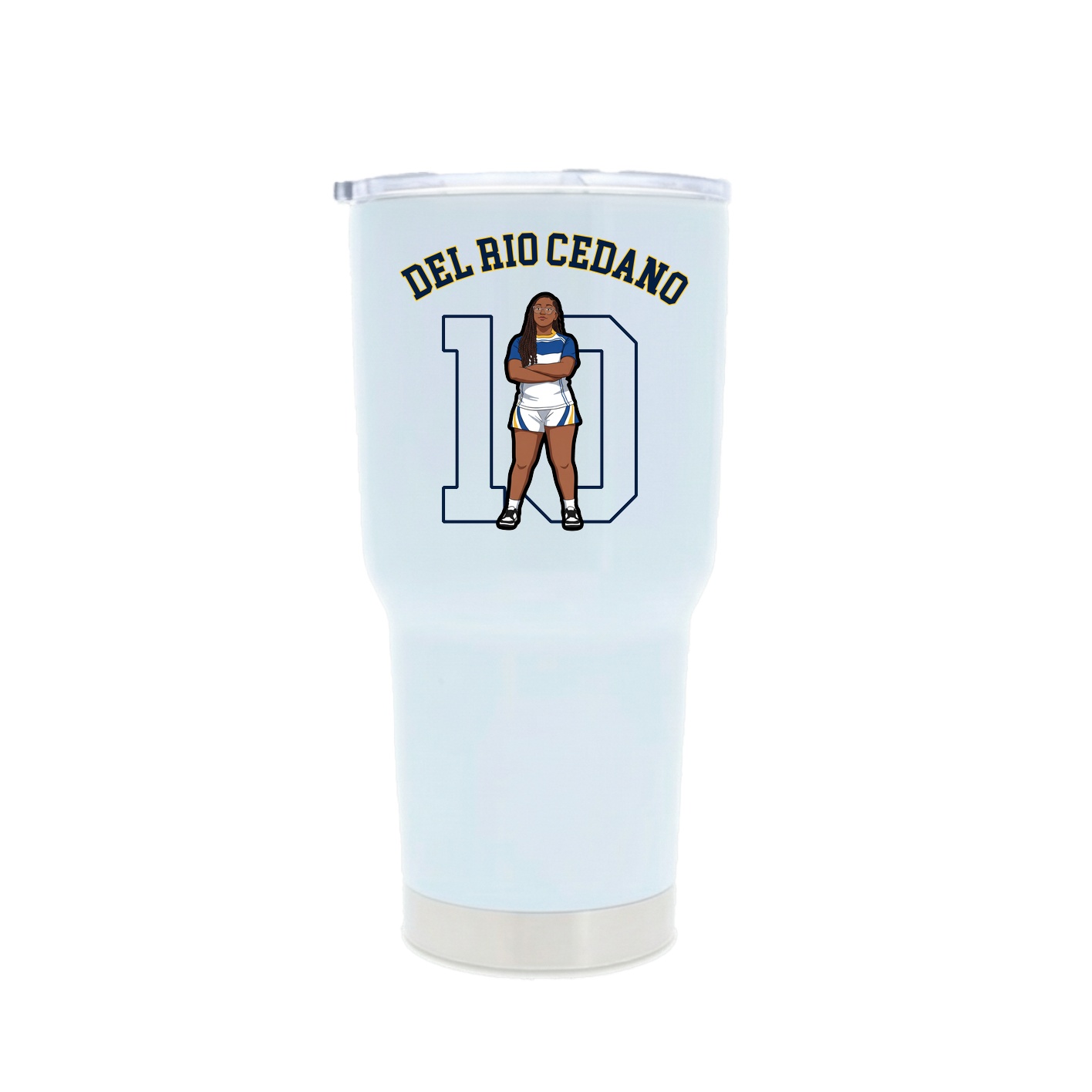 30oz Stainless Steel Tumbler — Shirsey Arch in White