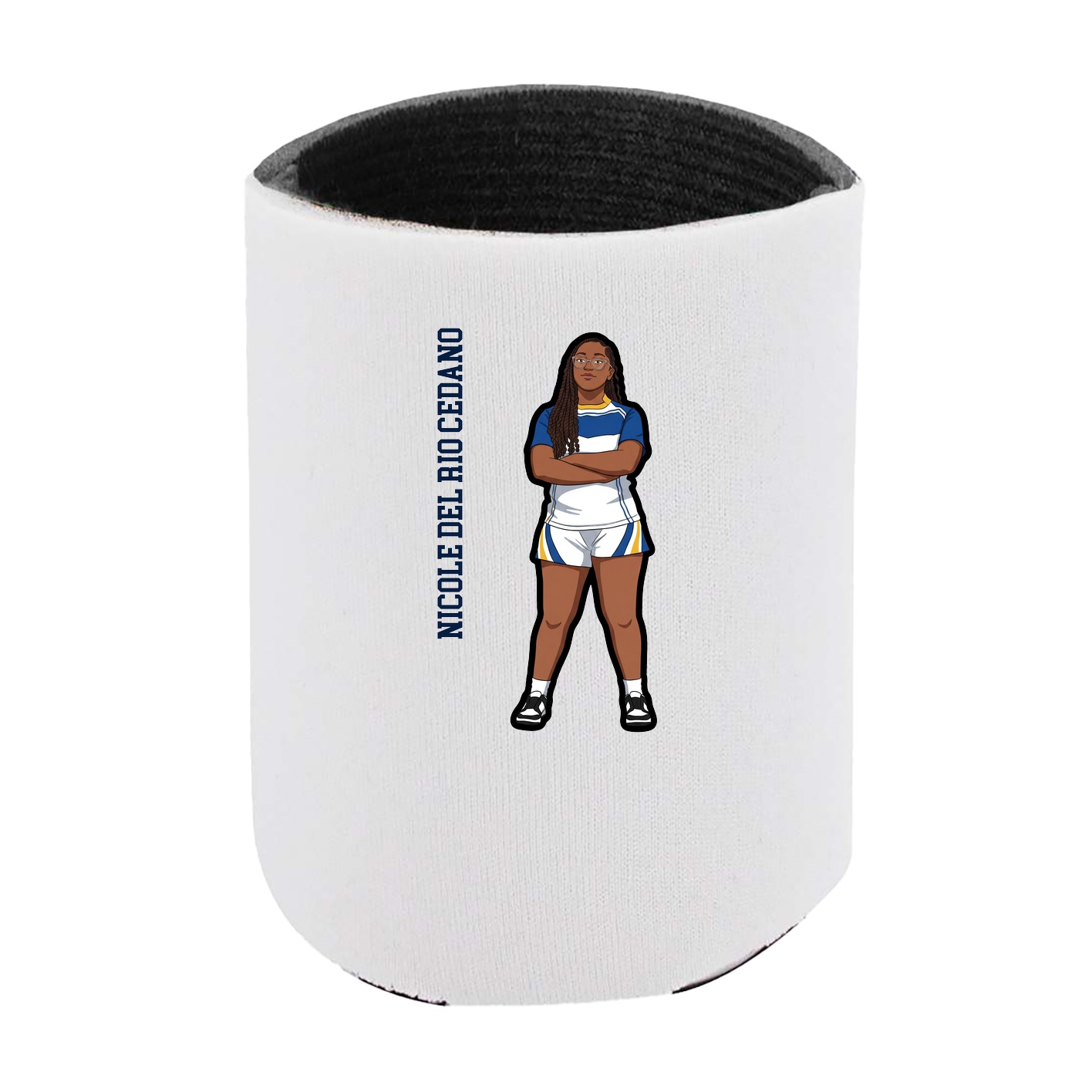 Can Holder — Name Vertical in White