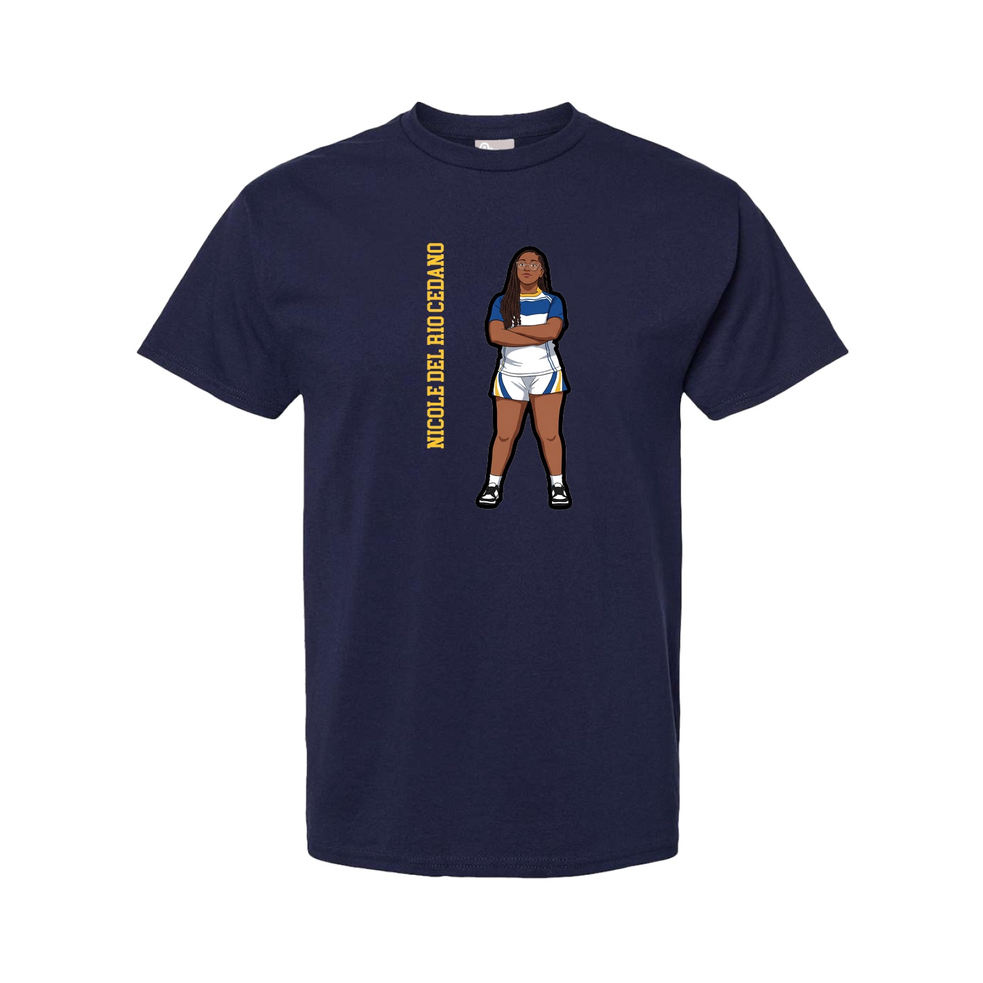 Tee — Name Vertical in Navy