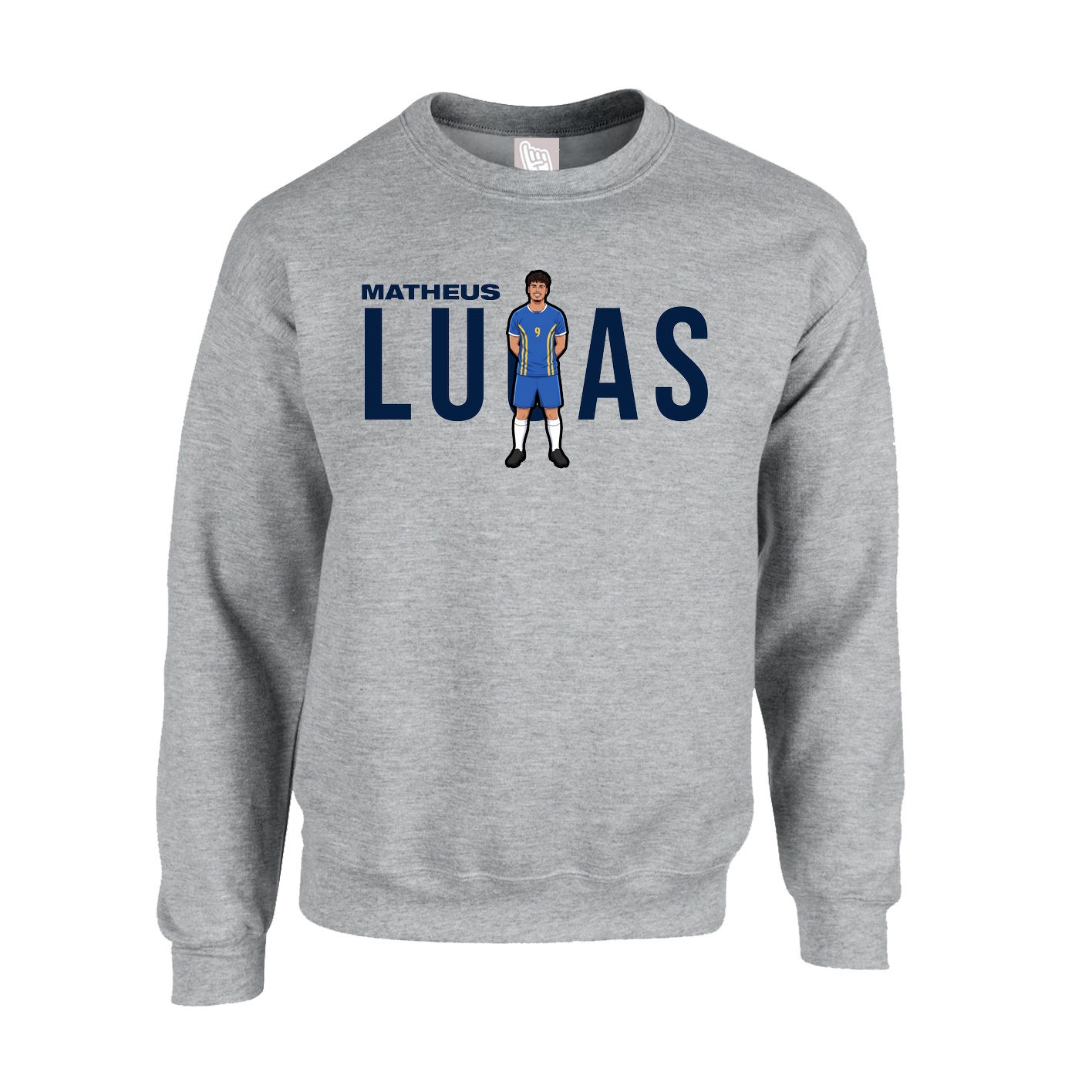 Fleece Crew — Player Name in Grey