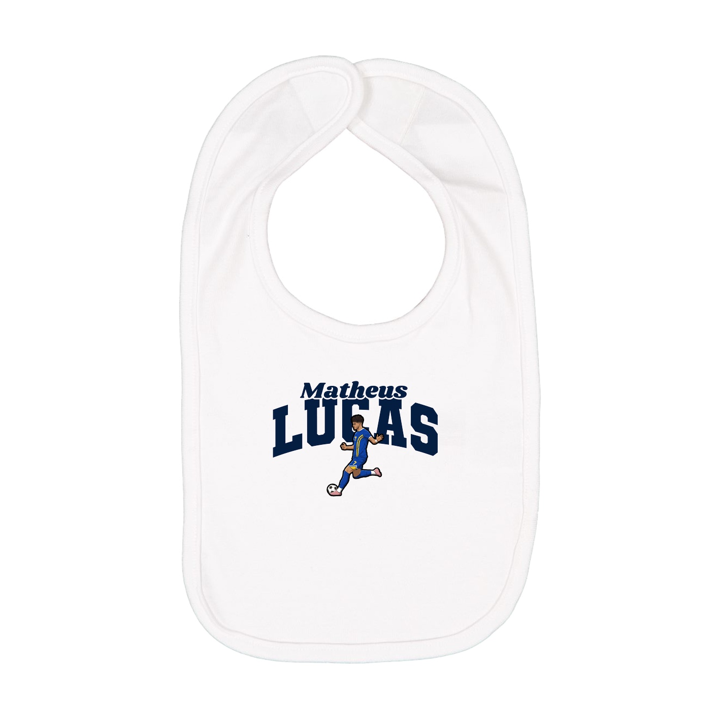 Infant Bib — Signature Arch in White