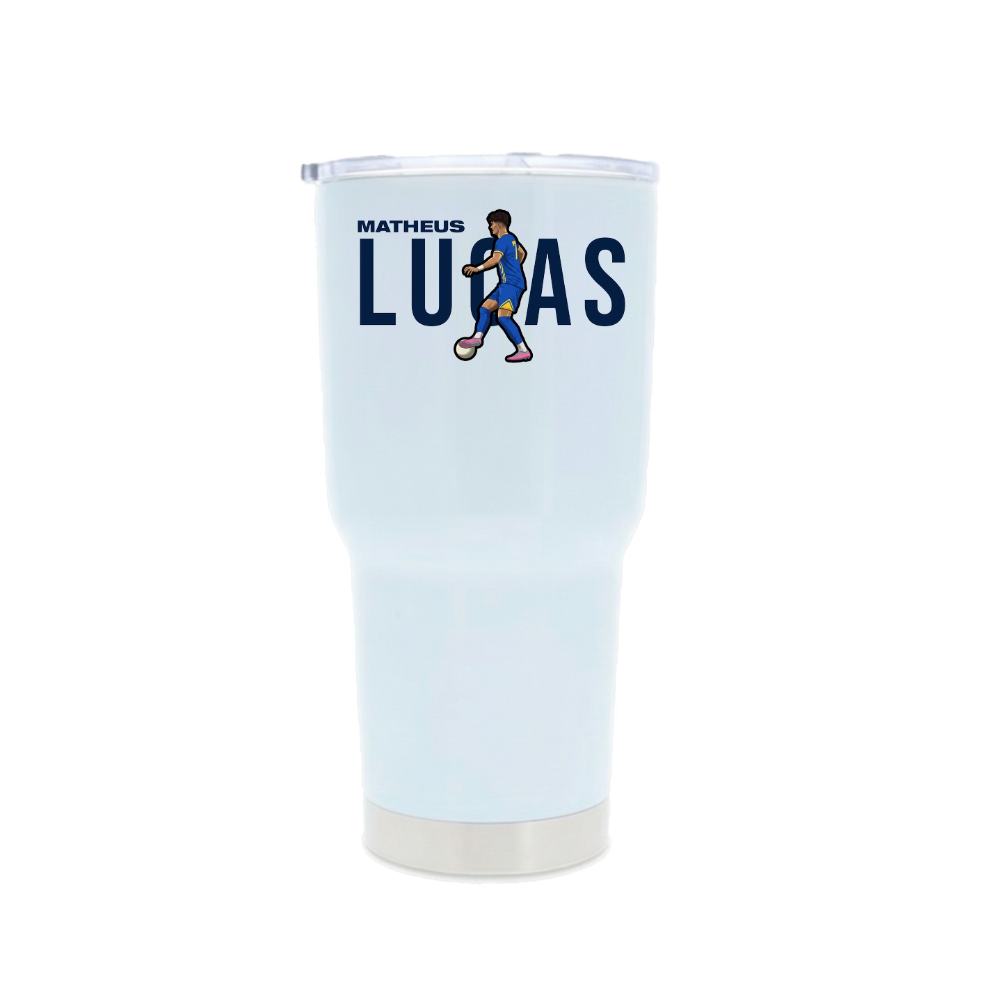 30oz Stainless Steel Tumbler — Player Name in White