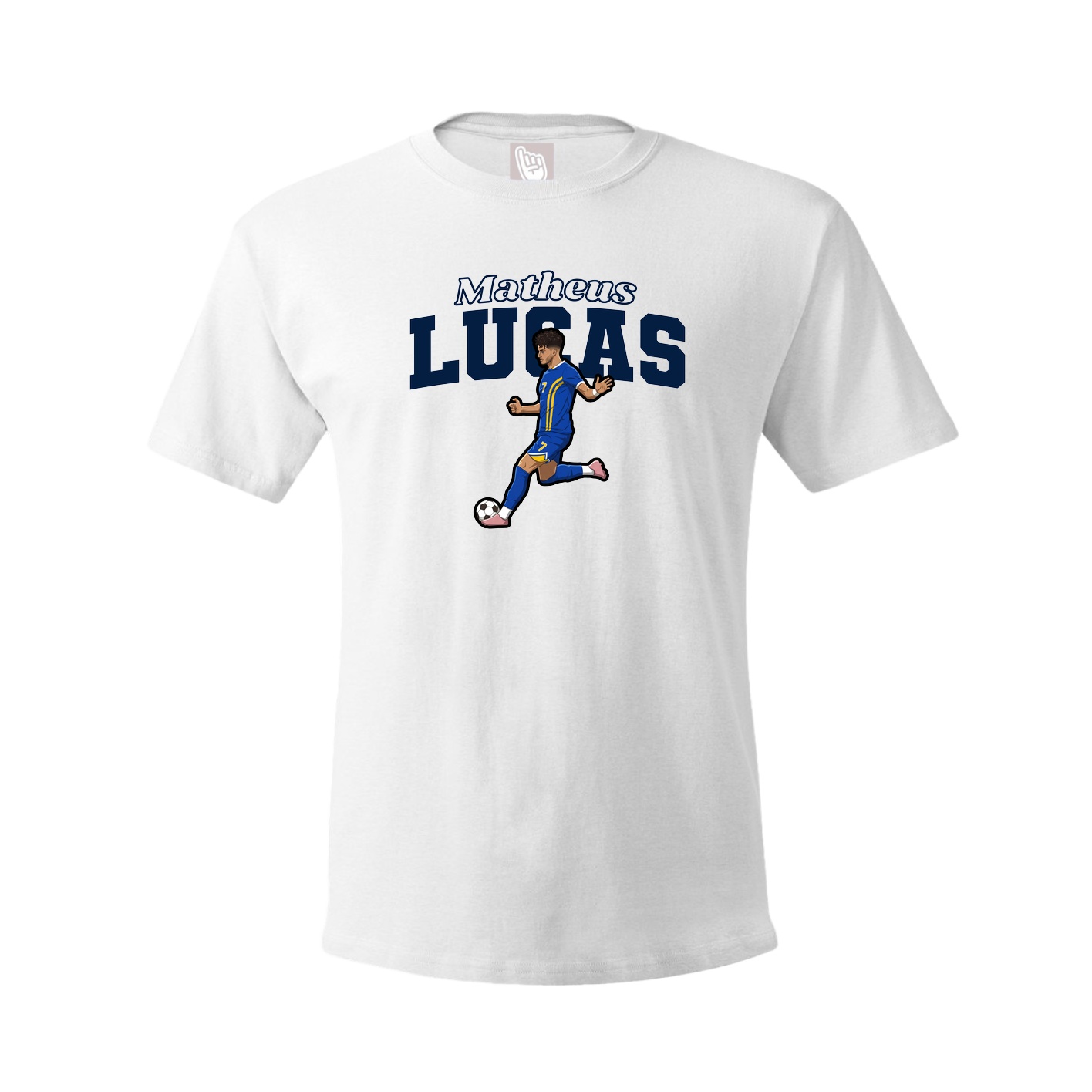 Youth Tee — Name Arch in White