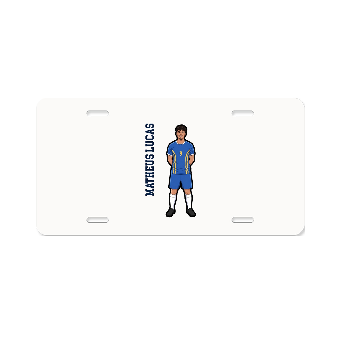 License Plate — Name Vertical in Classic
