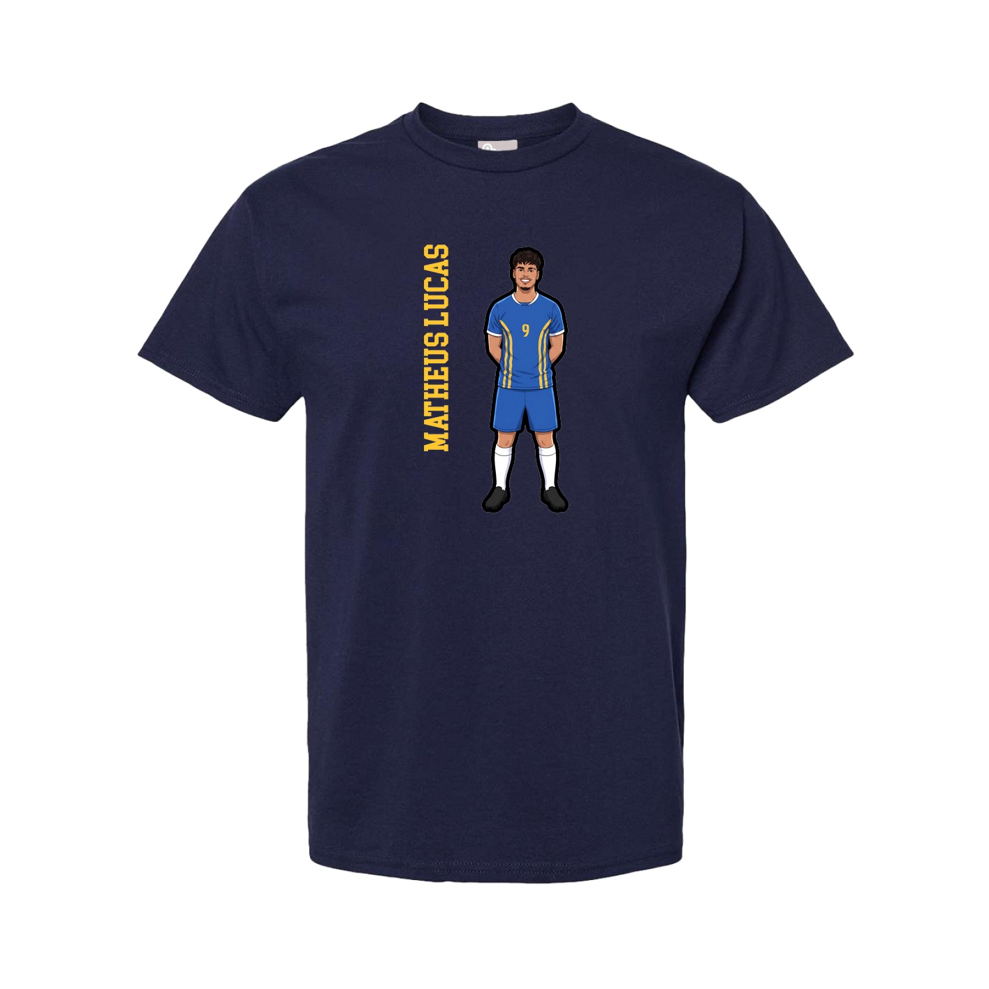 Youth Tee — Name Vertical in Navy