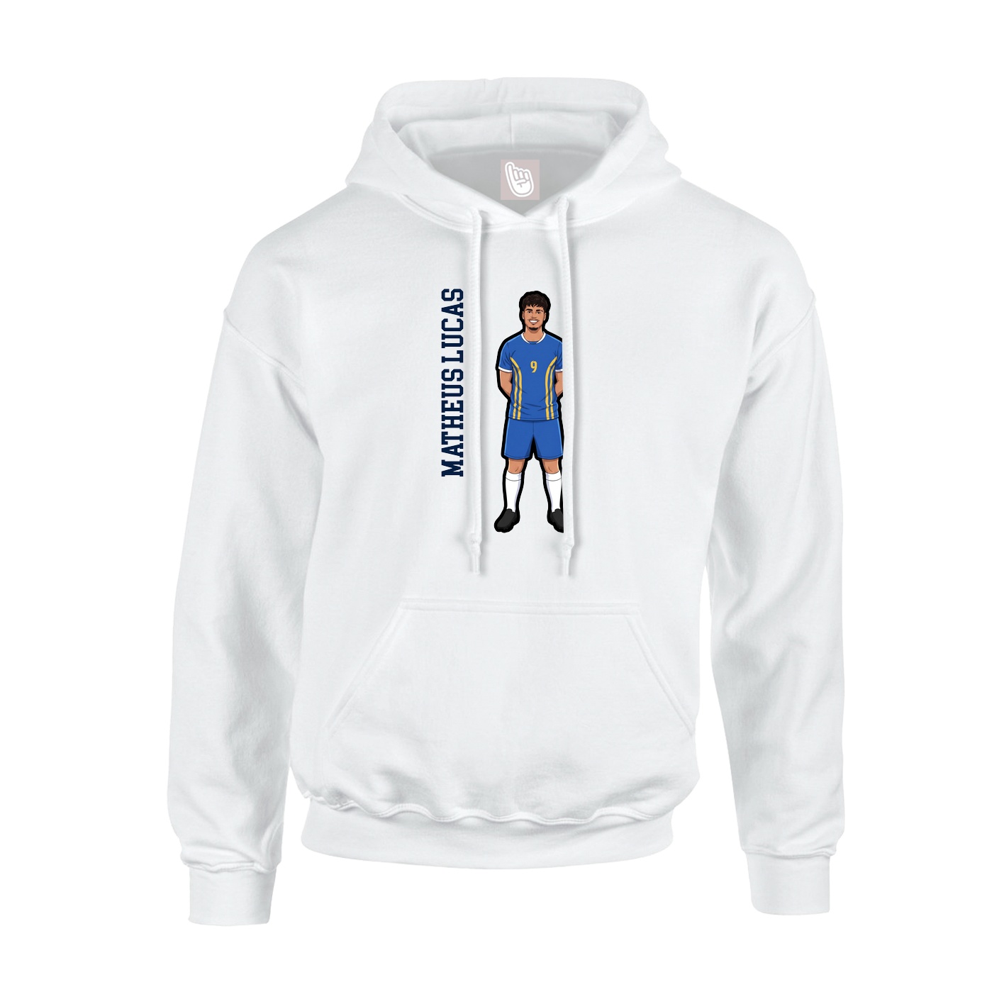 Hoodie — Name Vertical in White