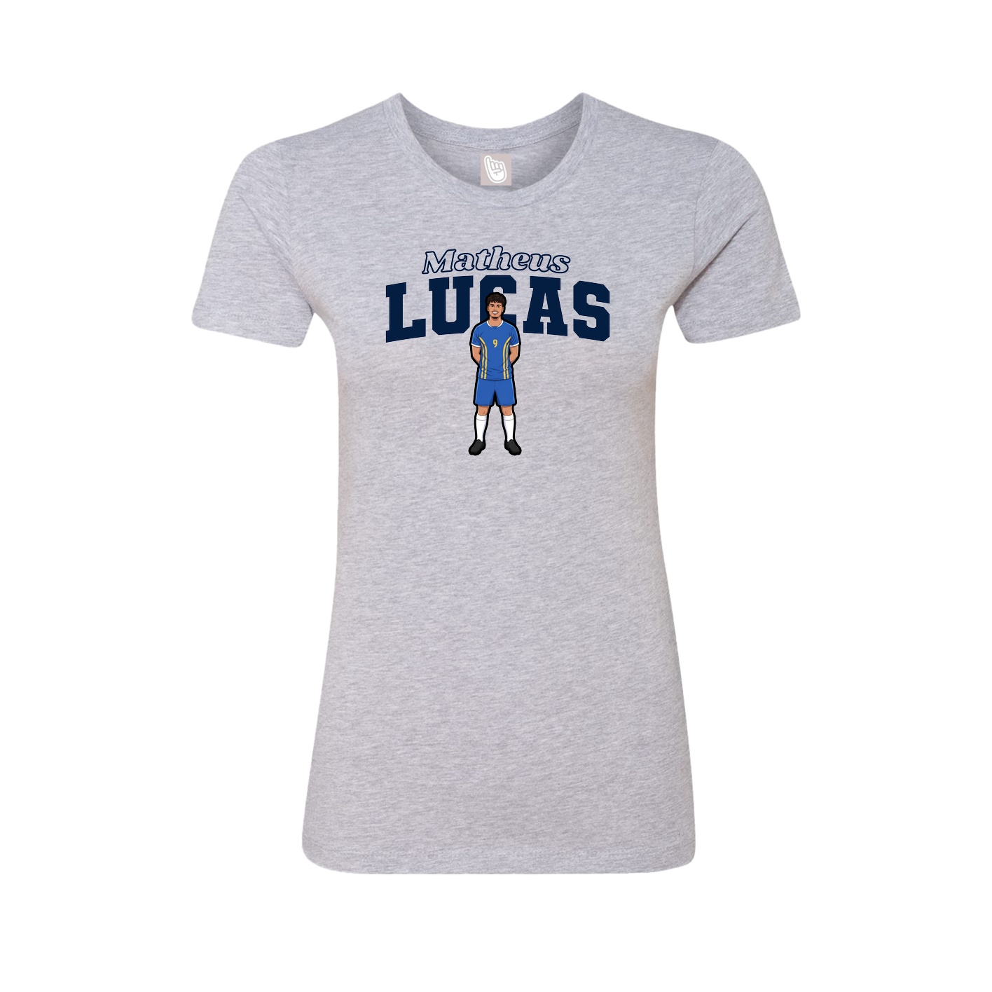 Womens Tee — Name Arch in Grey