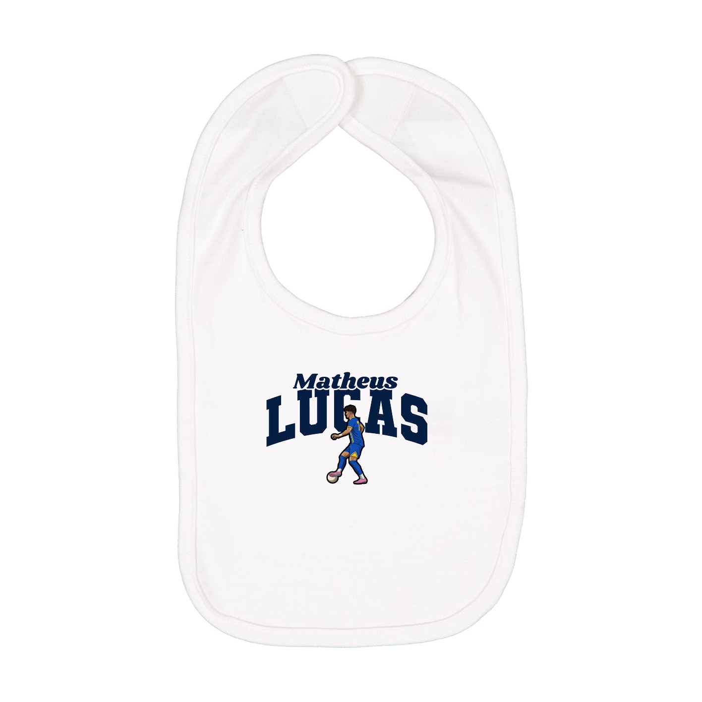 Infant Bib — Signature Arch in White