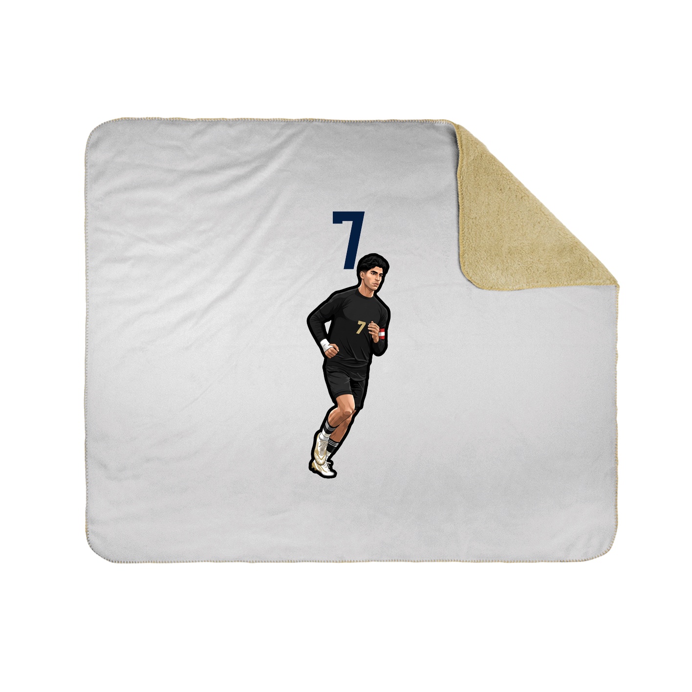 Throw Blanket — Number Top in White