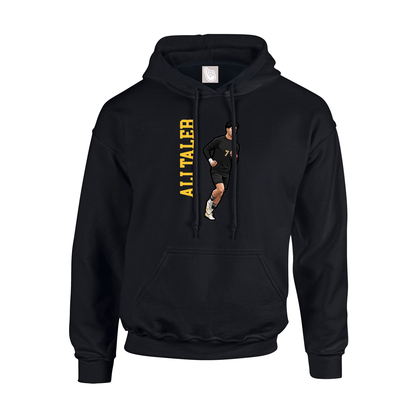 Youth Hoodie — Name Vertical in Black