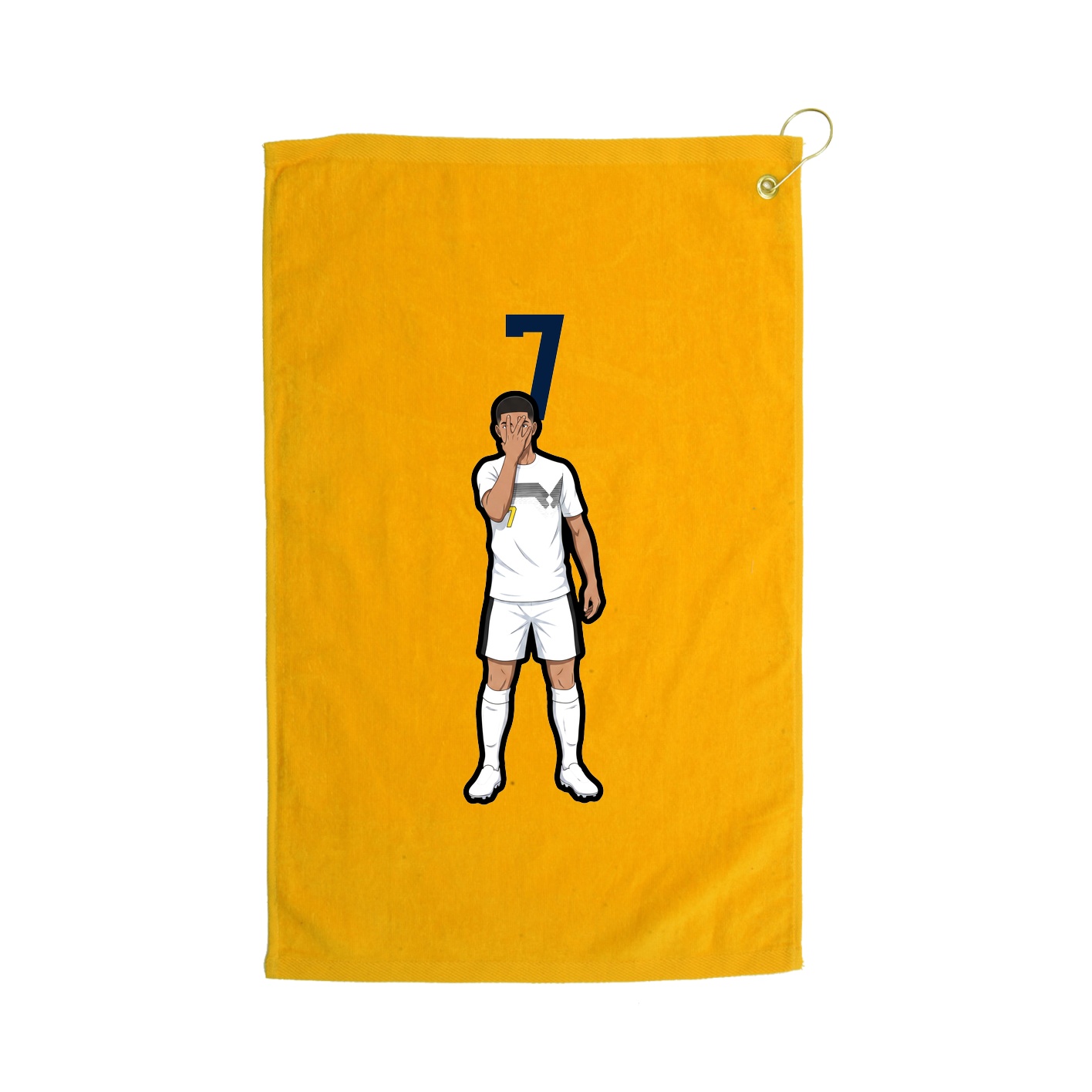 Golf Towel — Number Top in Gold