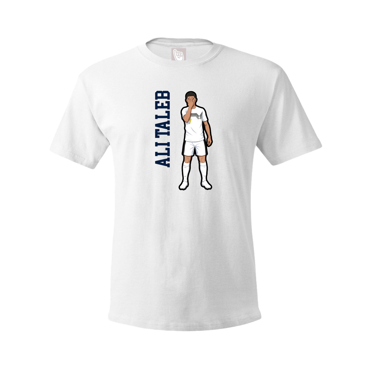 Tee — Name Vertical in White
