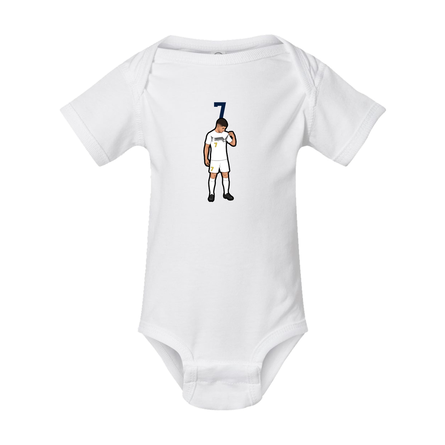 Baby Onesie — Number Top in White
