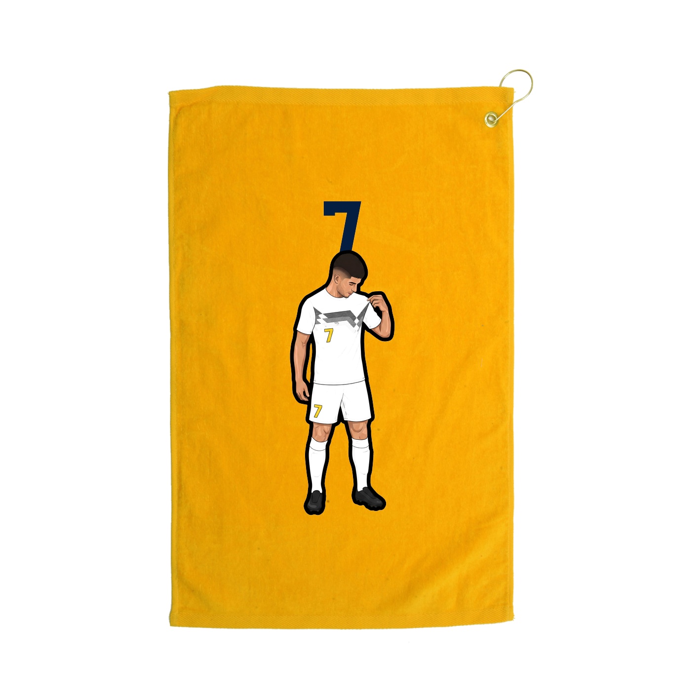 Golf Towel — Number Top in Gold