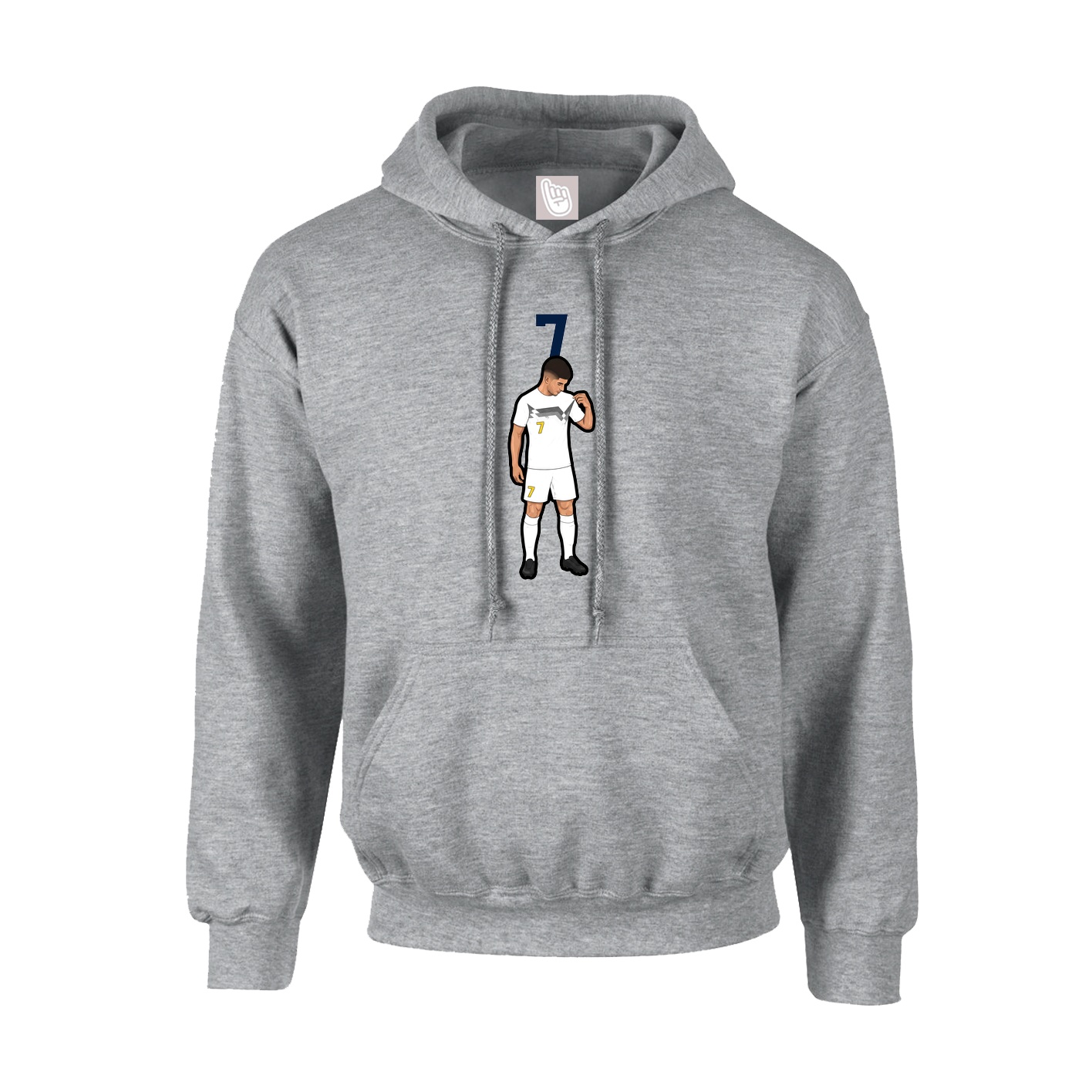 Hoodie — Number Top in Grey