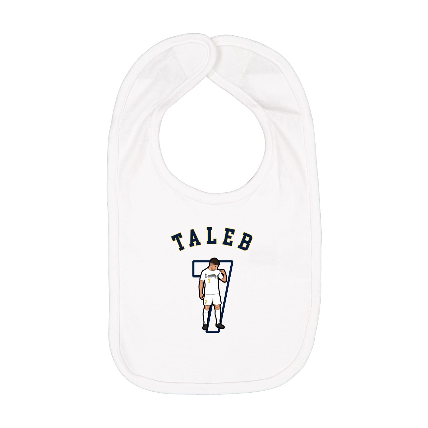 Infant Bib — Shirsey Arch in White