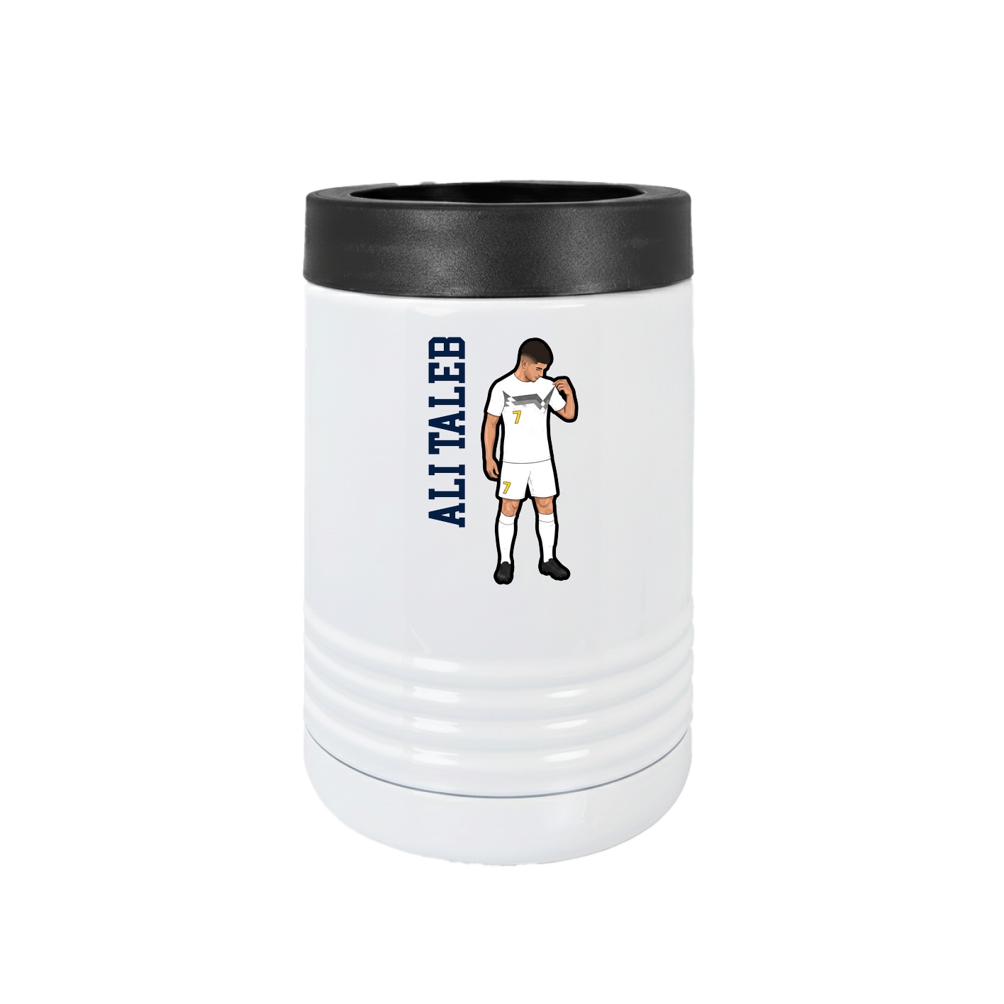 Beverage Holder — Name Vertical in White