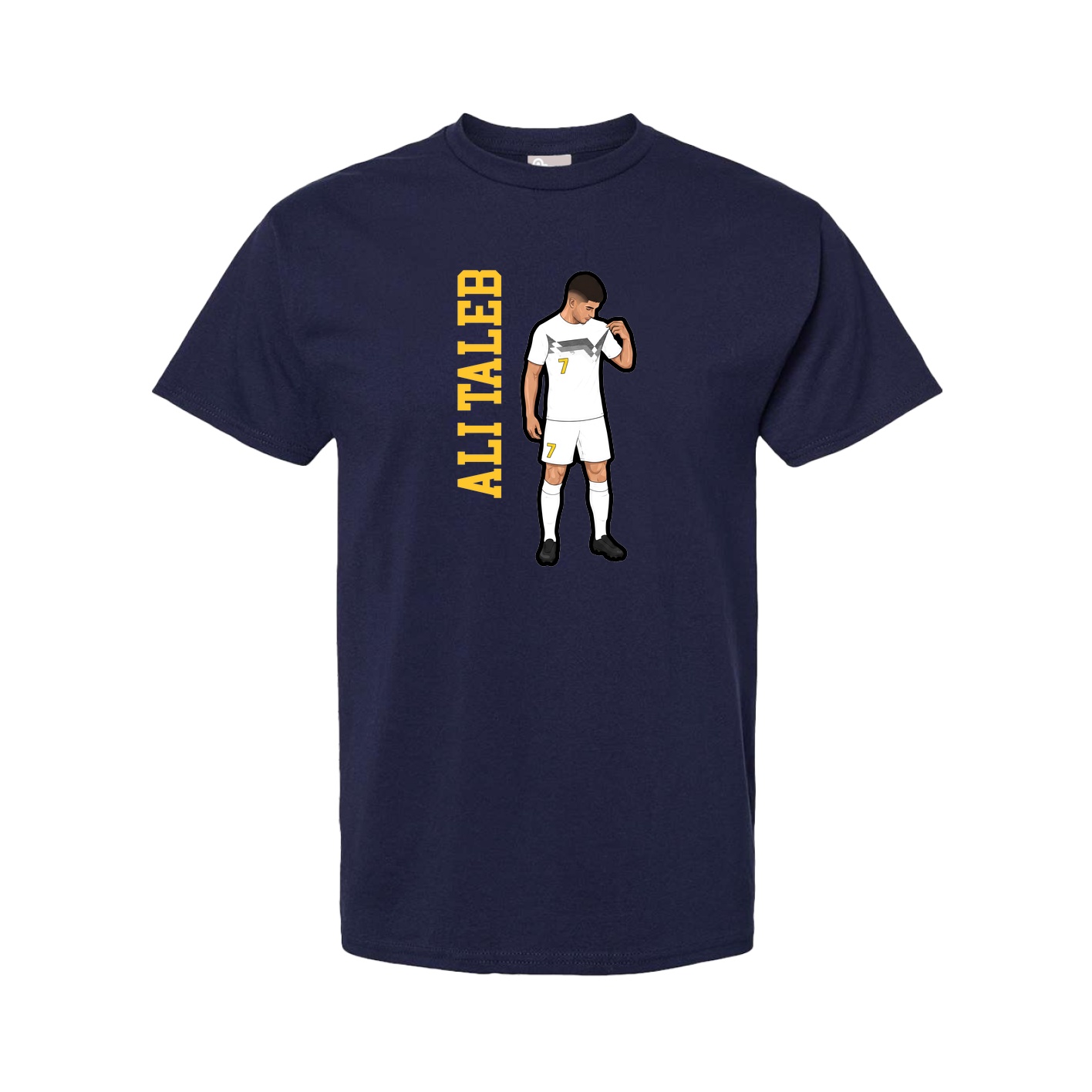 Tee — Name Vertical in Navy