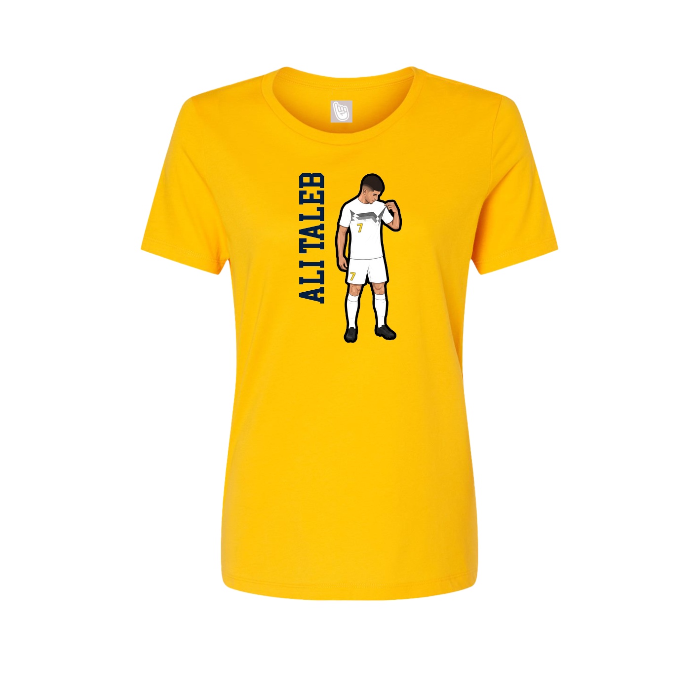 Womens Tee — Name Vertical in Gold