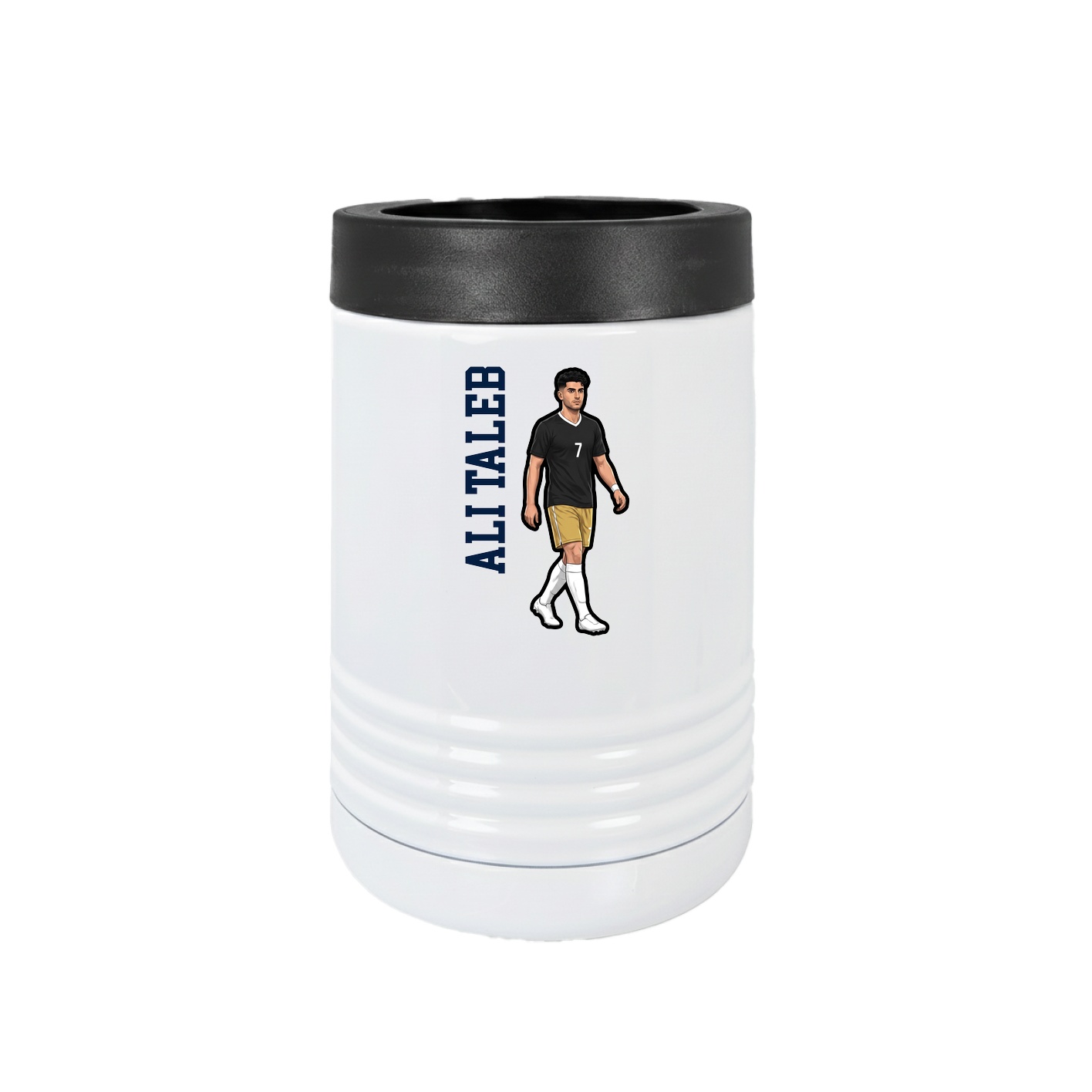 Beverage Holder — Name Vertical in White